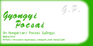gyongyi pocsai business card
