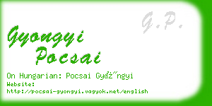 gyongyi pocsai business card